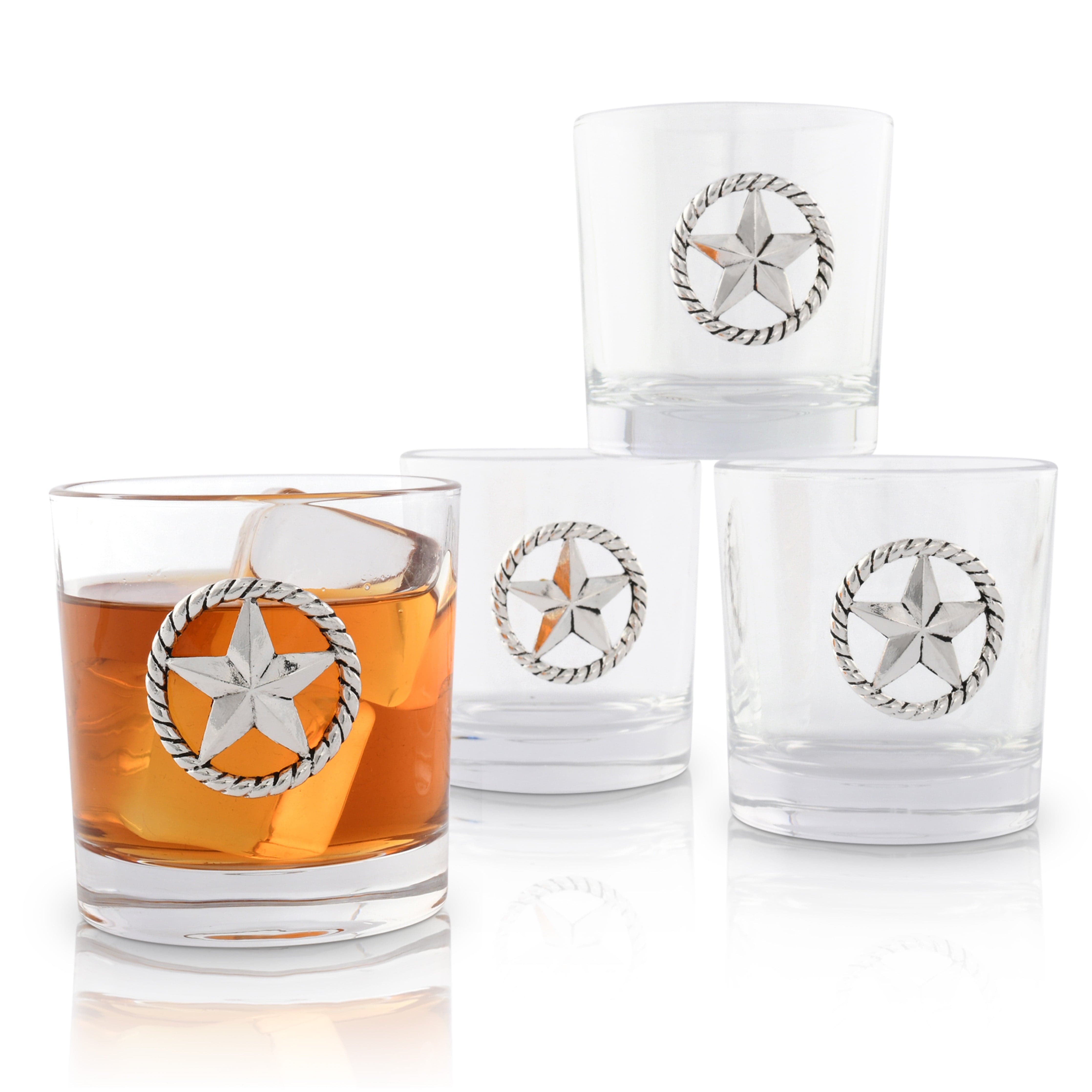Western Star Bar Glasses Set of 4 - Equine Exchange Tack Shop
