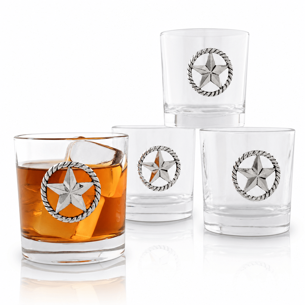 Western Star Bar Glasses Set of 4