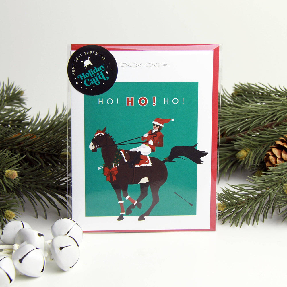 Ho! Ho! Ho! Equestrian Horse Christmas Card - Equine Exchange Tack Shop