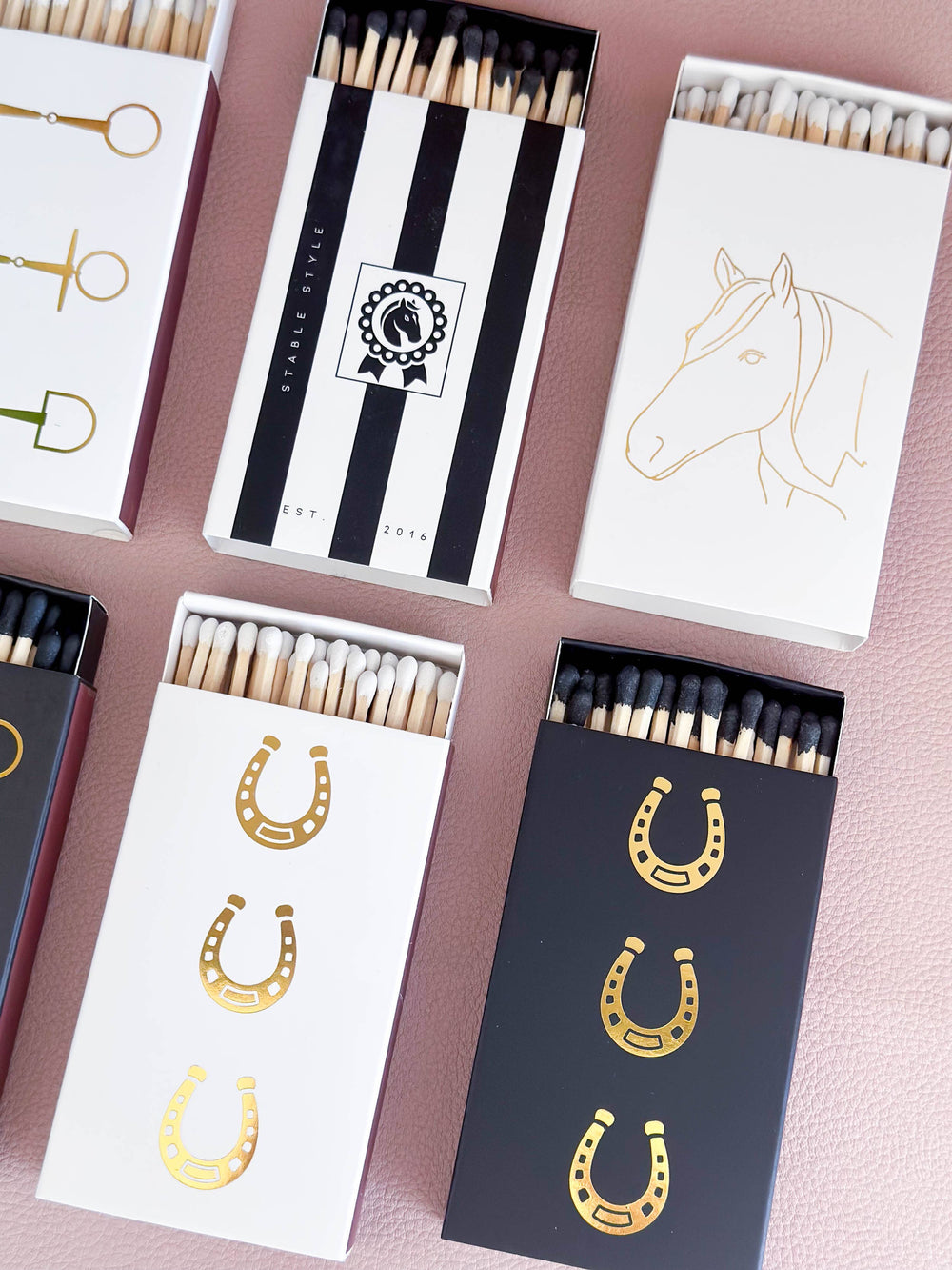 Oversized Black & White Striped Equestrian Matches - Equine Exchange Tack Shop