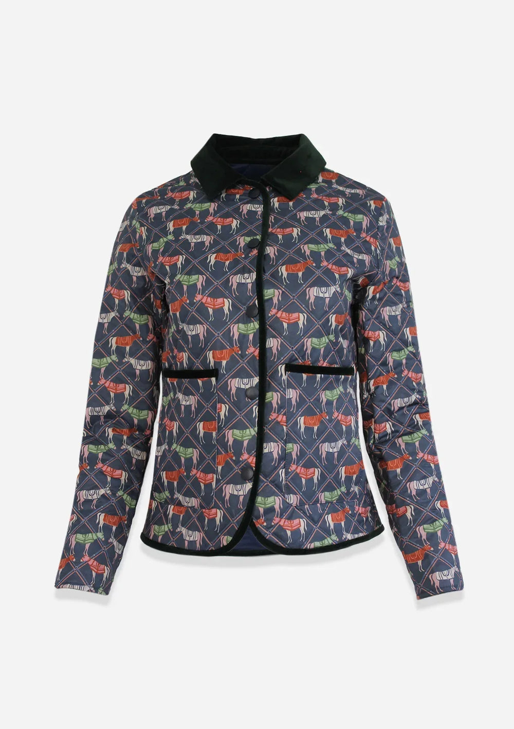 Victory Print Quilted Barn Jacket