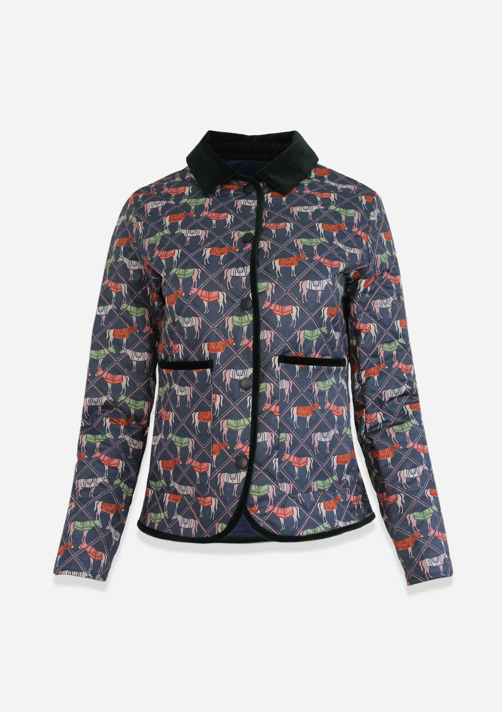 Victory Print Quilted Barn Jacket
