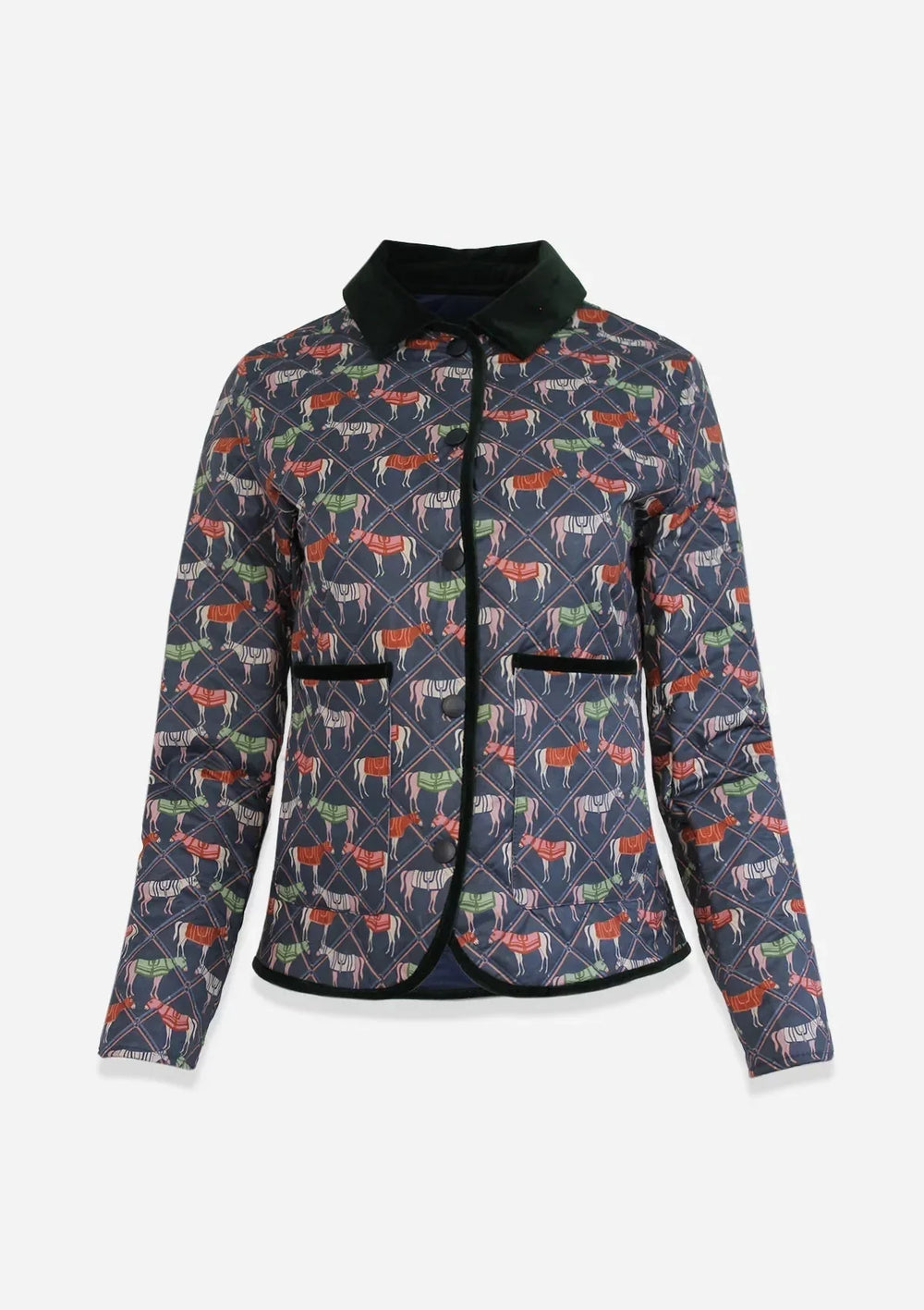 Victory Print Quilted Barn Jacket