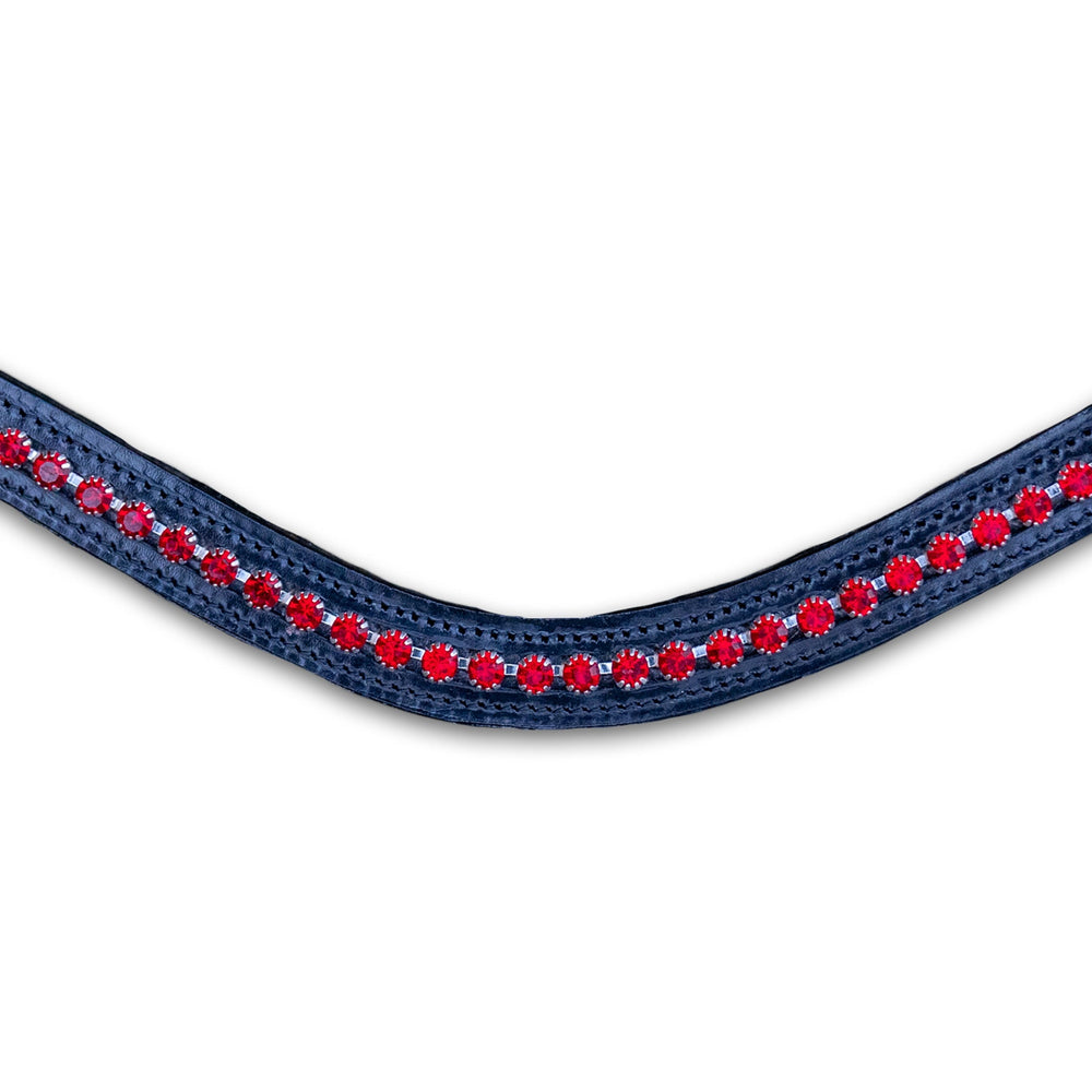 Ruby Red Crystal Browband - Equine Exchange Tack Shop