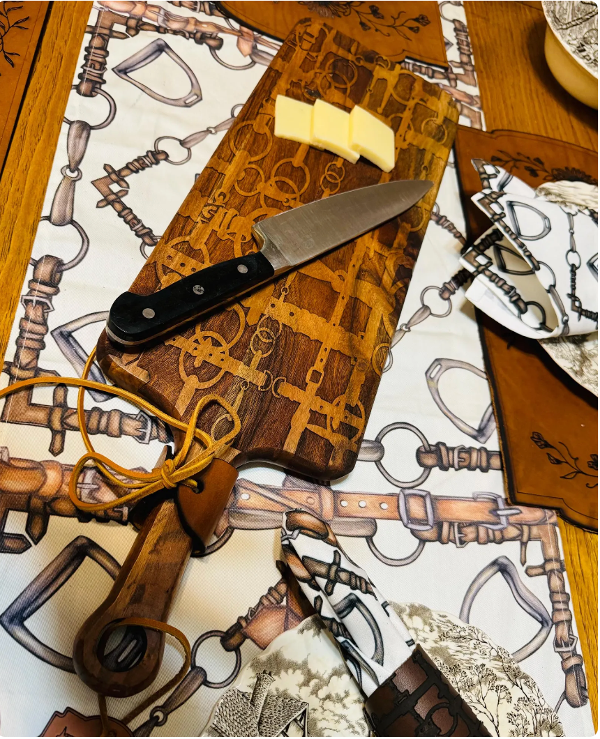 Snaffle Bit Engraved Charcuterie Board - Equine Exchange Tack Shop