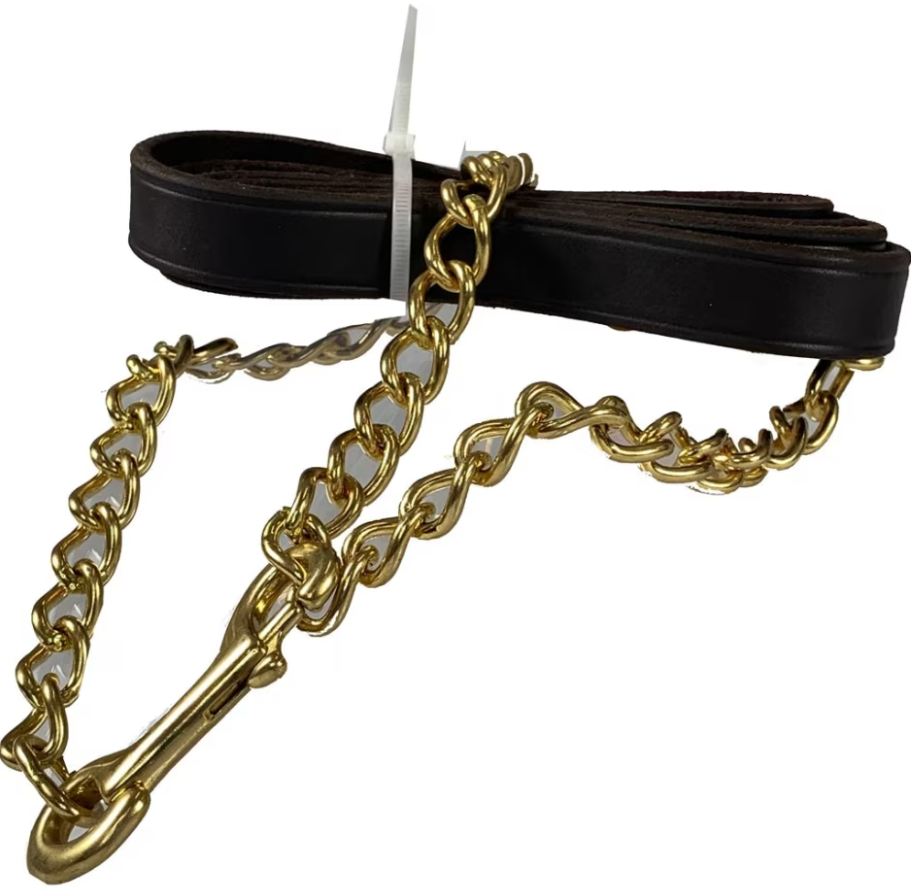 Beiler's Leather Lead With Chain