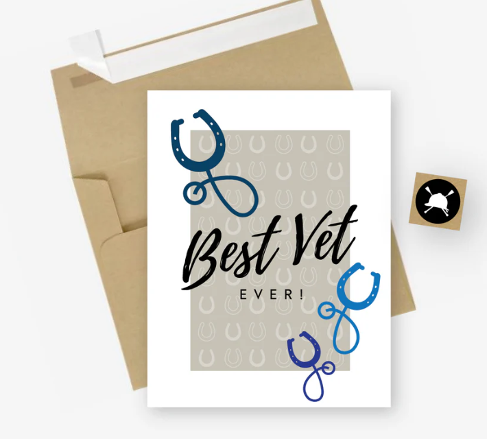 Hunt Seat Paper Co. Best Vet Ever Card