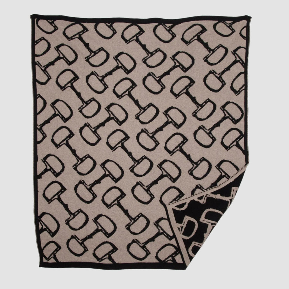 Bits Reversible Throw Blanket - Equine Exchange Tack Shop