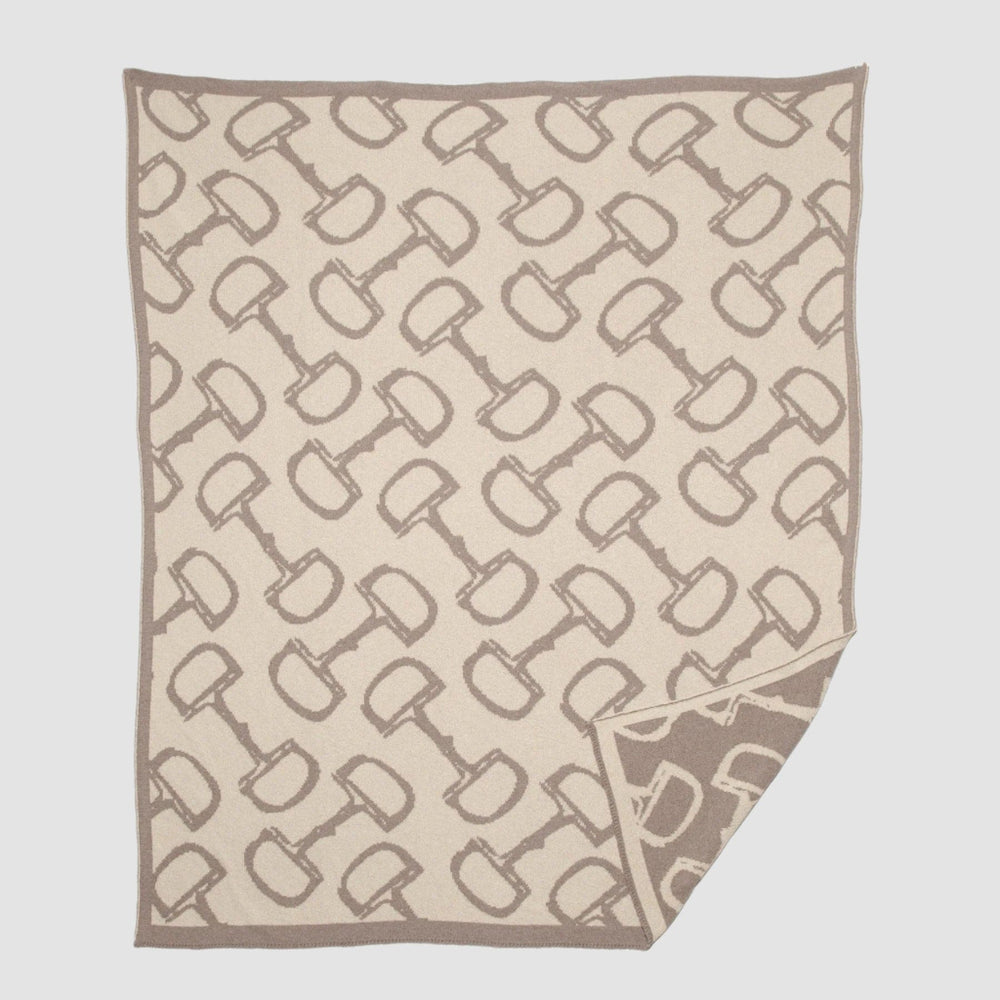 Bits Reversible Throw Blanket - Equine Exchange Tack Shop