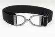 1.5" Elastic Belt - Black w/Gunmetal Stirrup - Equine Exchange Tack Shop