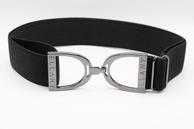 1.5" Elastic Belt - Black w/Gunmetal Stirrup - Equine Exchange Tack Shop