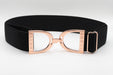 1.5" Elastic Belt - Black w/Rose Gold Stirrup - Equine Exchange Tack Shop