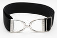 2" Elastic Belt - Black w/Silver Stirrup - Equine Exchange Tack Shop