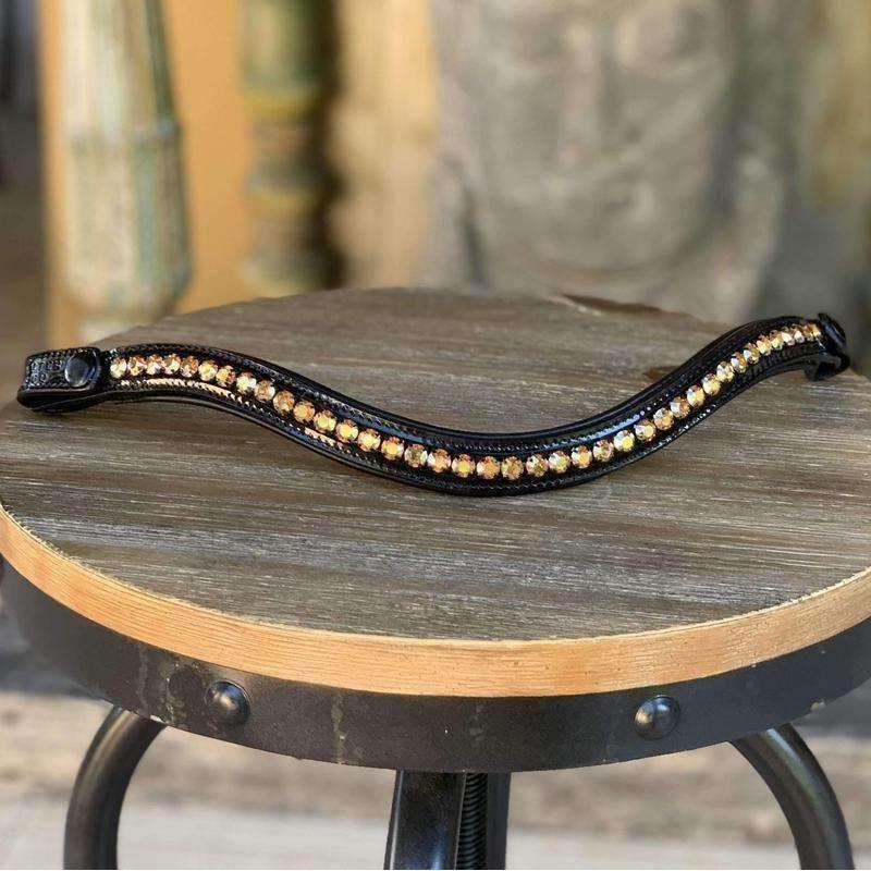 Halter Ego® Crystal Patent Browband - Hello Sunshine - Equine Exchange Tack Shop