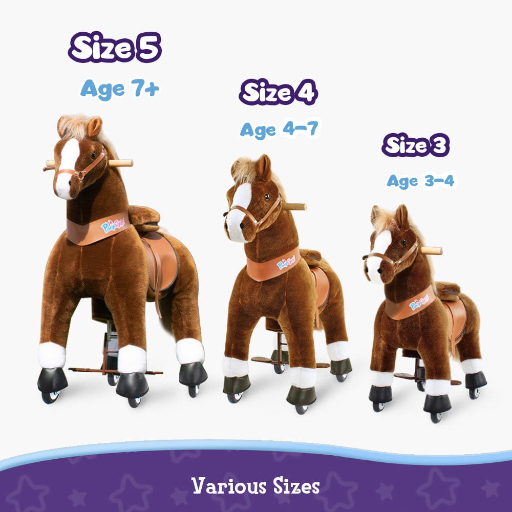Brown Horse Ride-On Toy - Age 4–7
