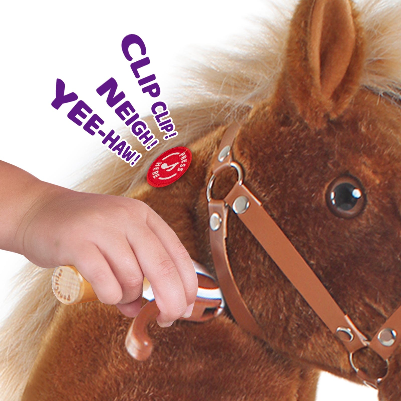 Brown Horse Ride-On Toy - Age 4–7  