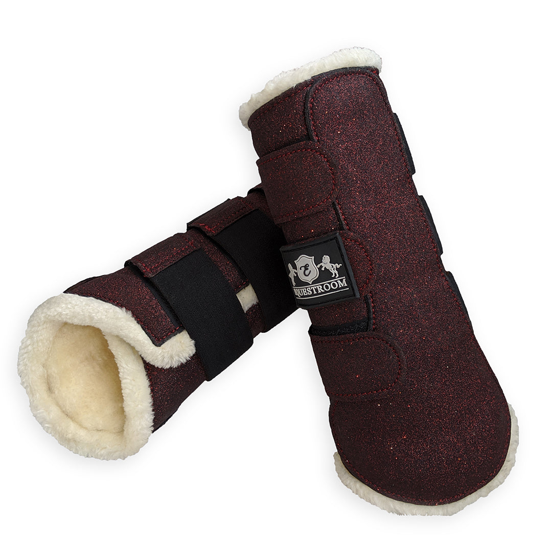 Burgundy Brushing Boots - Equine Exchange Tack Shop