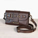 Dalton - Horse Bit Crossbody Luxury Leather Handbag in Deep Brown - Equine Exchange Tack Shop