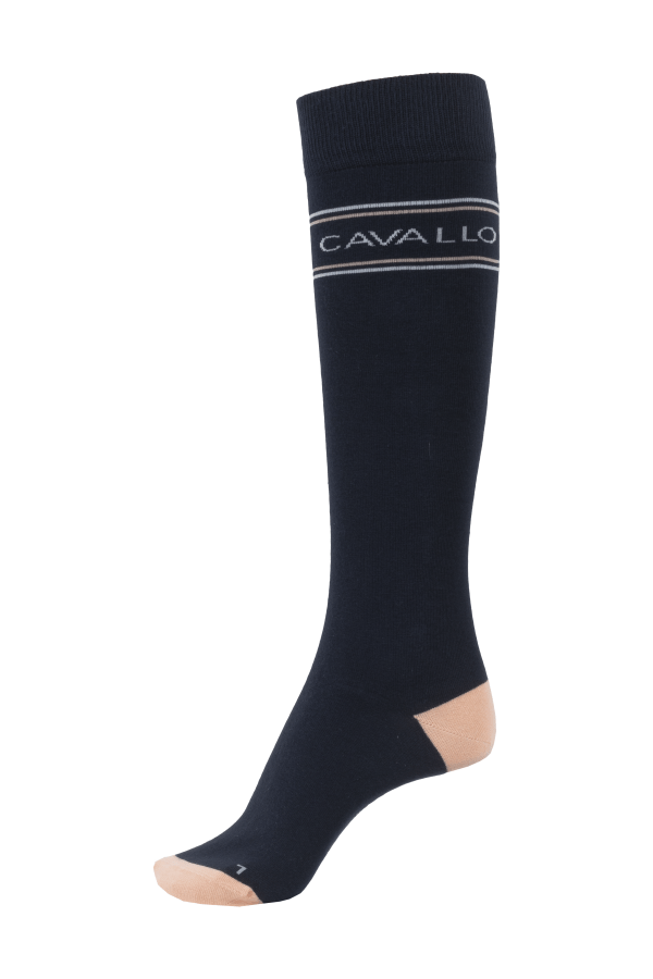 Cavallo Sylke Logo Stripe Functional Tall Socks - Equine Exchange Tack Shop