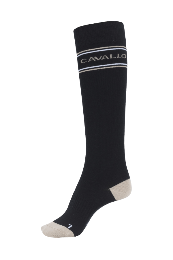 Cavallo Sylke Logo Stripe Functional Tall Socks - Equine Exchange Tack Shop
