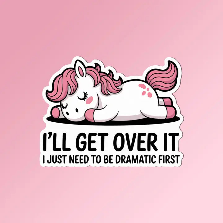 Get Over It Glossy Waterproof Sticker - Equine Exchange Tack Shop