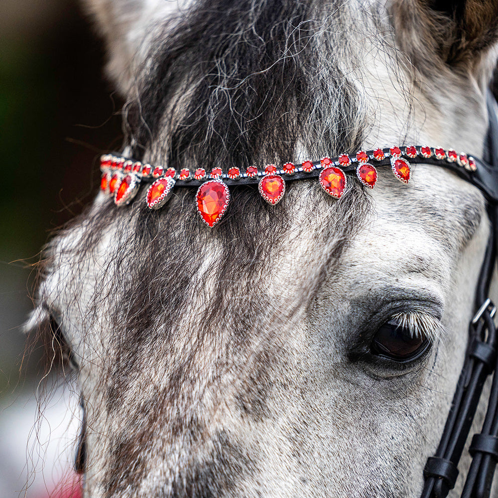 Scarlet Red Browband - Equine Exchange Tack Shop