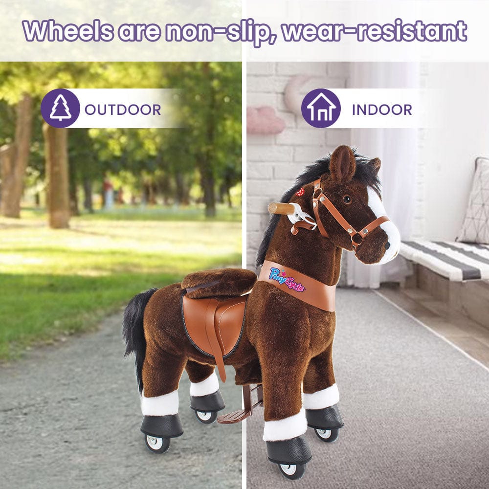 Chocolate Horse Ride-On Toy - Age 4–7