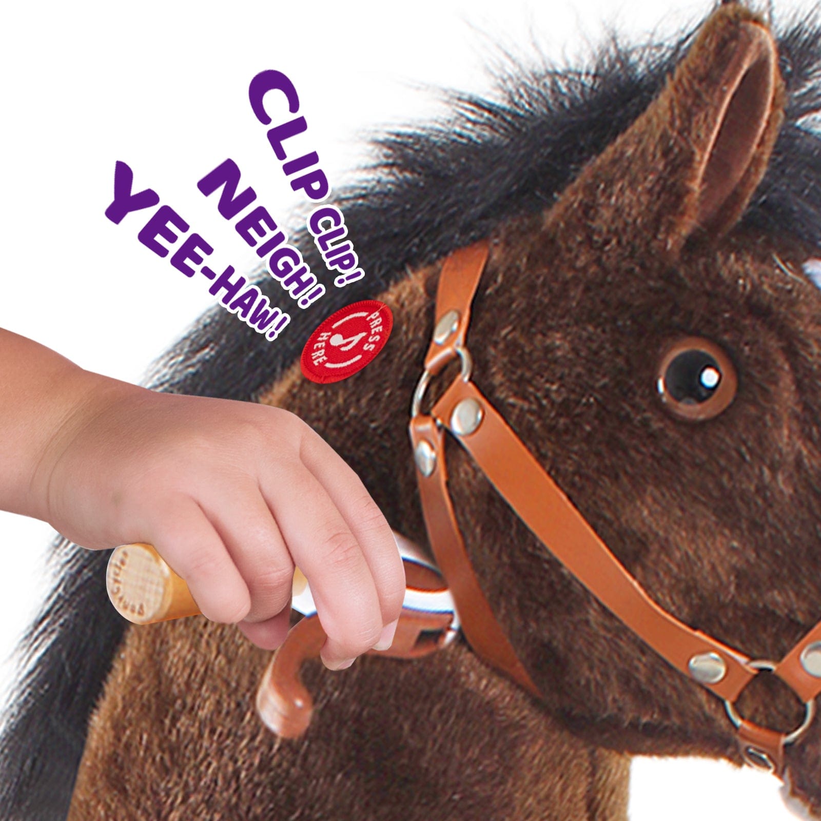 Chocolate Horse Ride-On Toy - Age 4–7  
