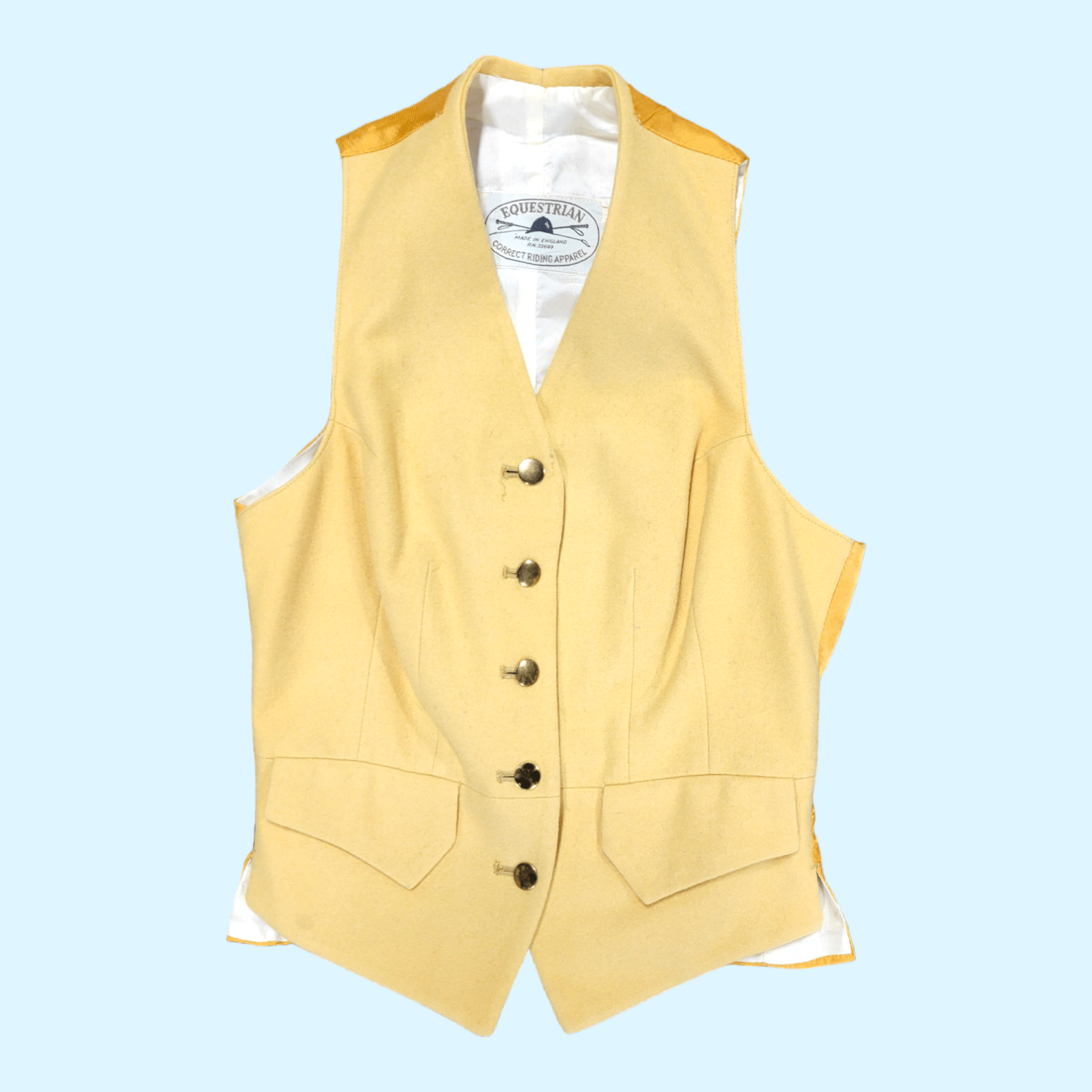 Correct Riding Apparel Children's Wool Hunt Vest in Canary - 8/10 - Equine Exchange Tack Shop