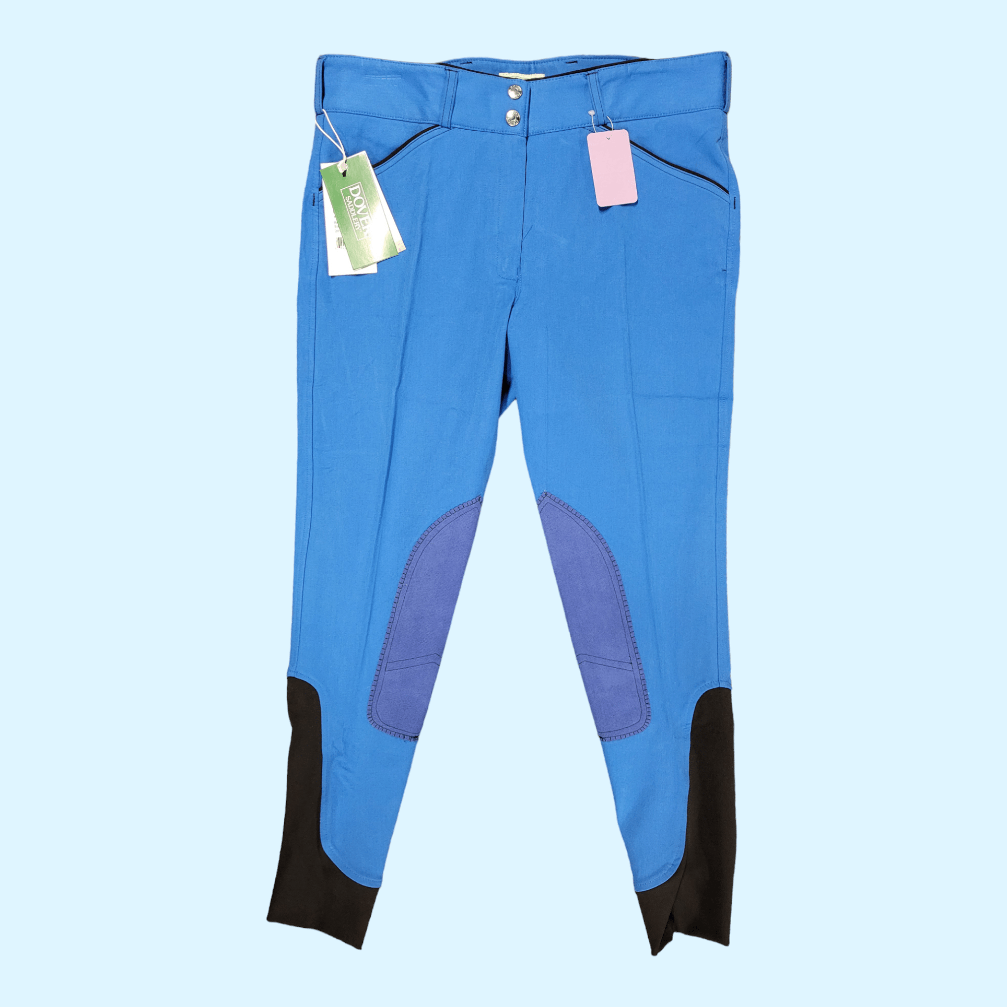 Dover Knee Patch Breeches in Blue - 30