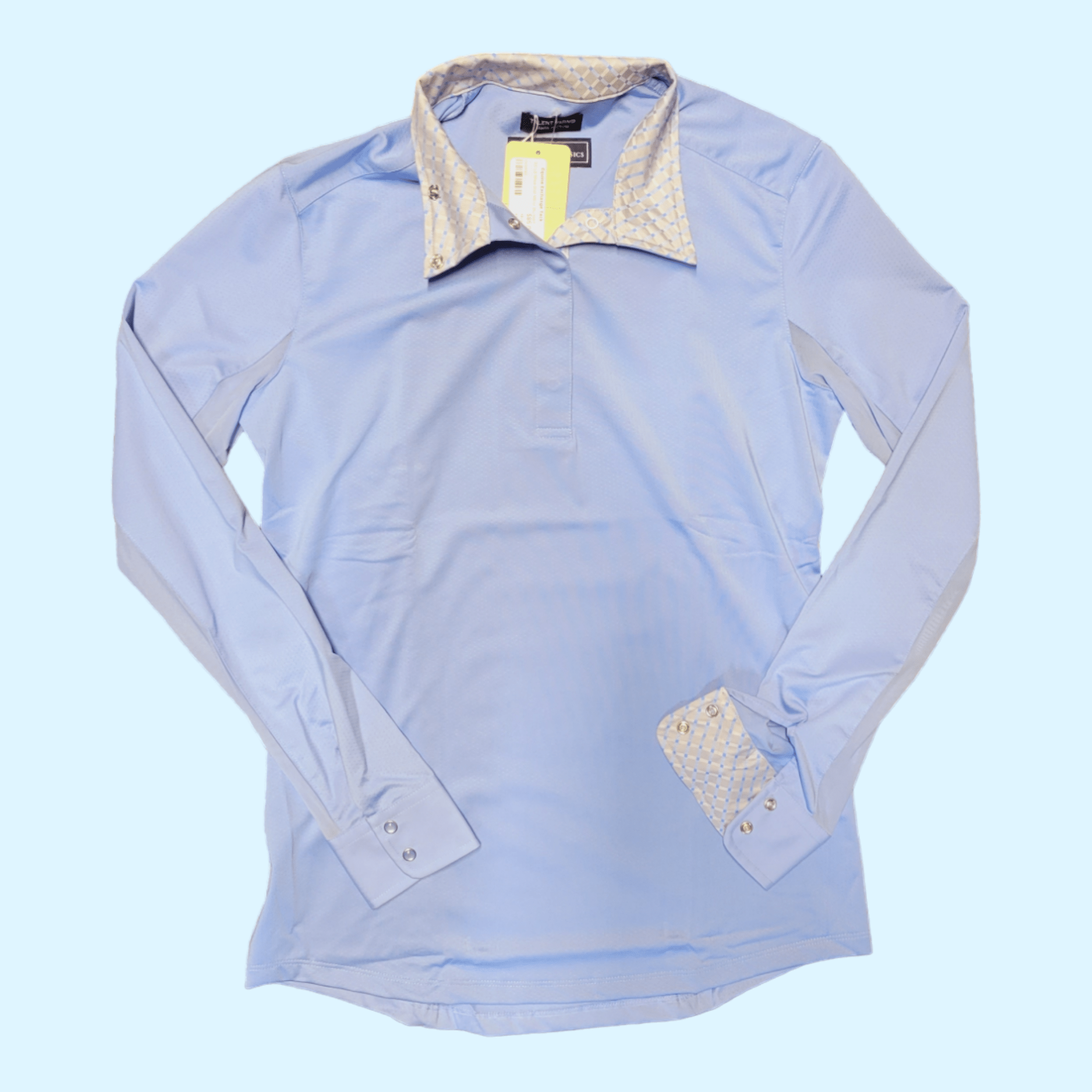 Essex Classics Long Sleeve Show Shirt in Blue - Medium - Equine Exchange Tack Shop