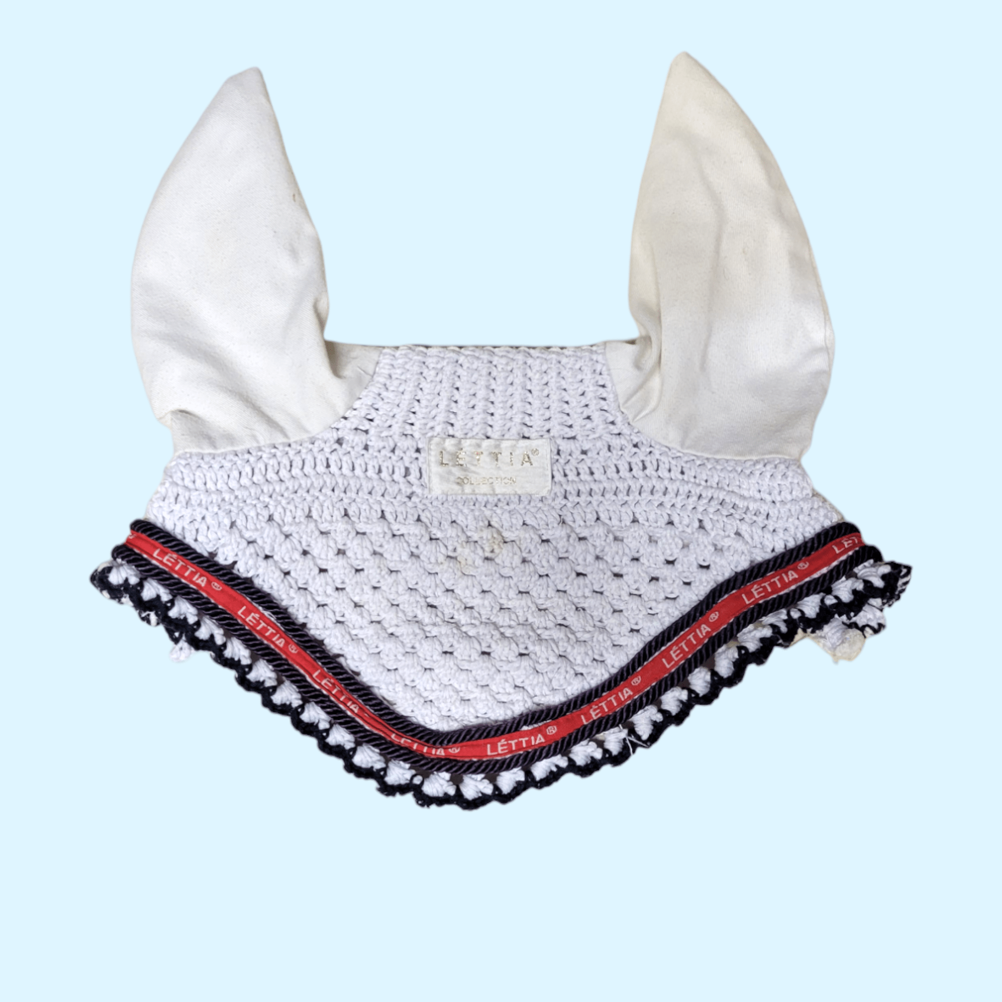 Lettia Fly Bonnet - Full Size - White/Navy/Red
