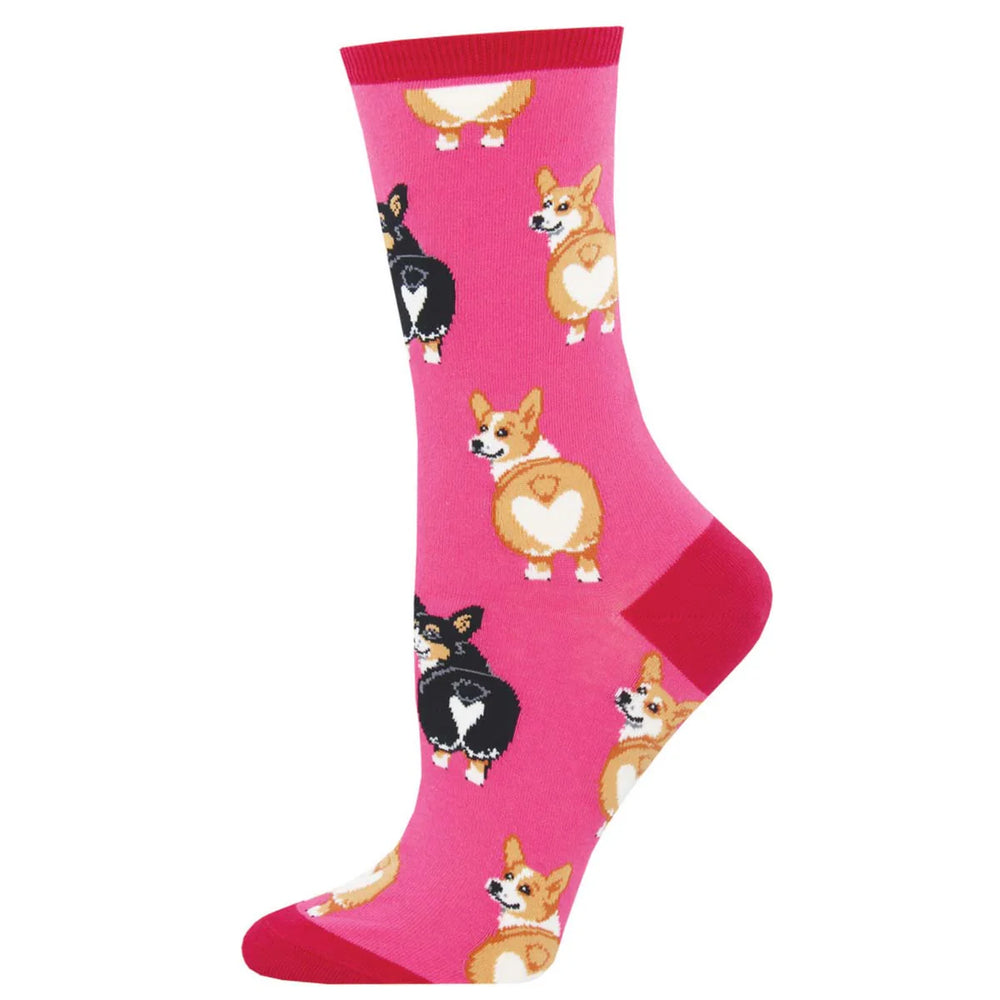 Corgi Butt Cotton Crew Socks - Equine Exchange Tack Shop