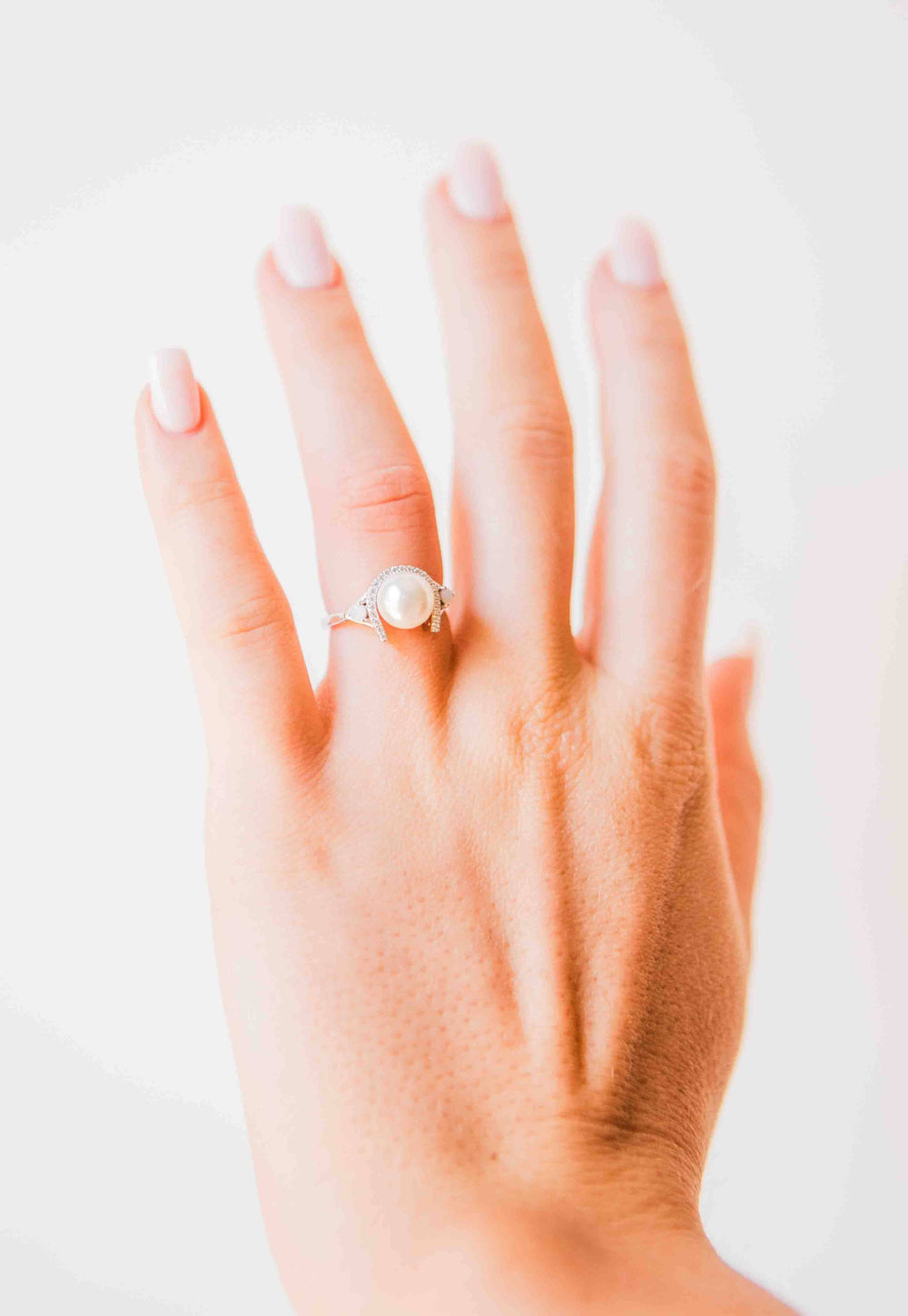 Kelly Herd Pearl Horseshoe Ring - Sterling Silver - Equine Exchange Tack Shop