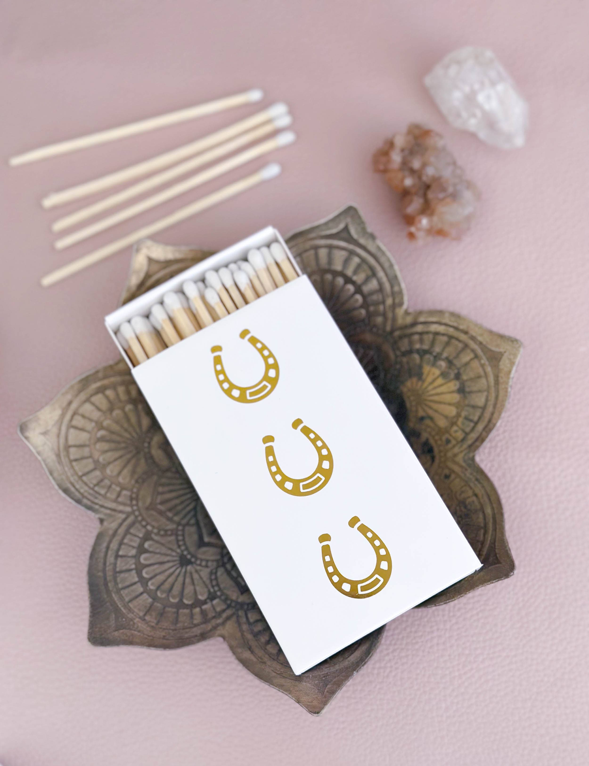 White Oversized Horseshoe Matches - Equine Exchange Tack Shop