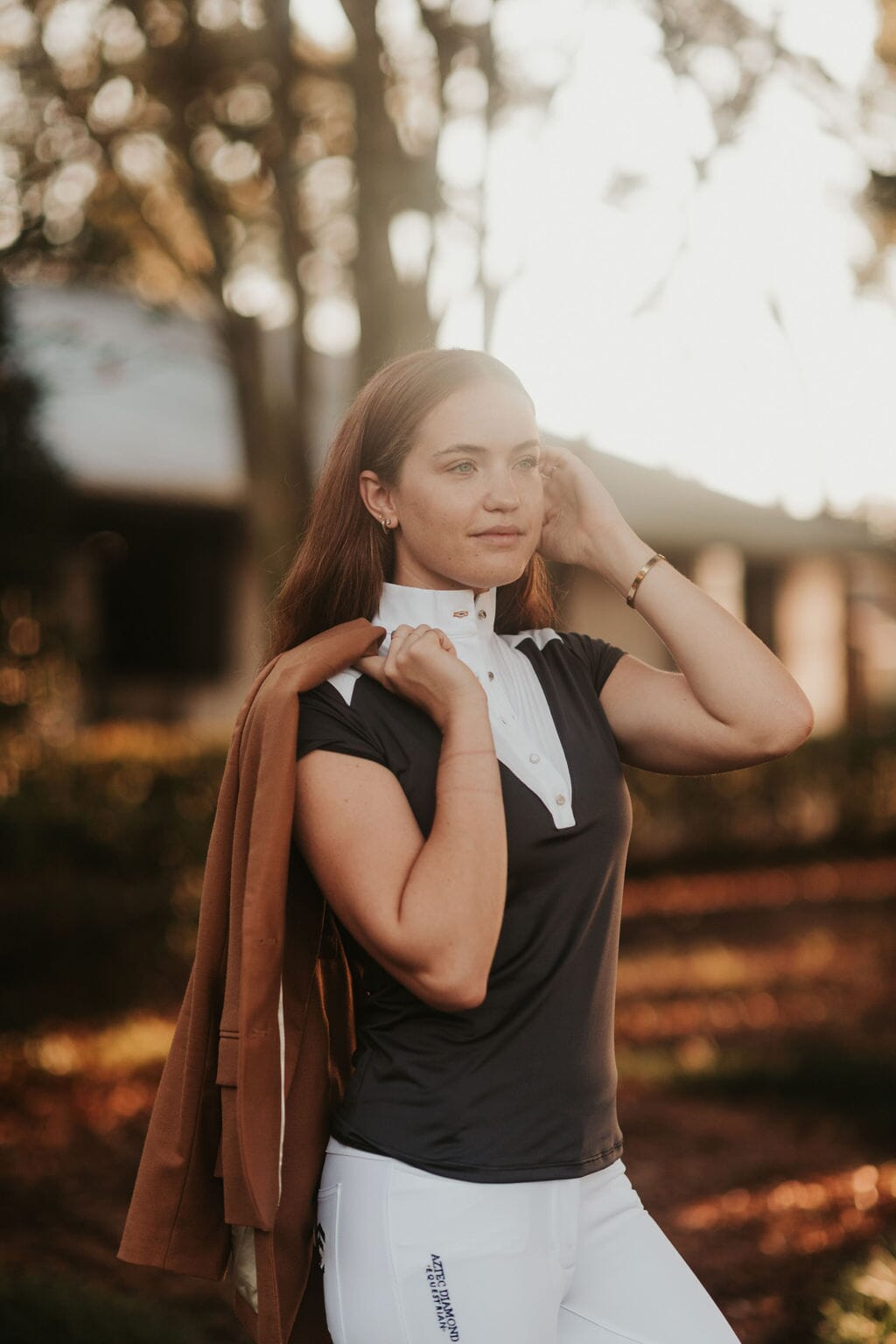 Margot Dark Horse Competition Shirt - Equine Exchange Tack Shop