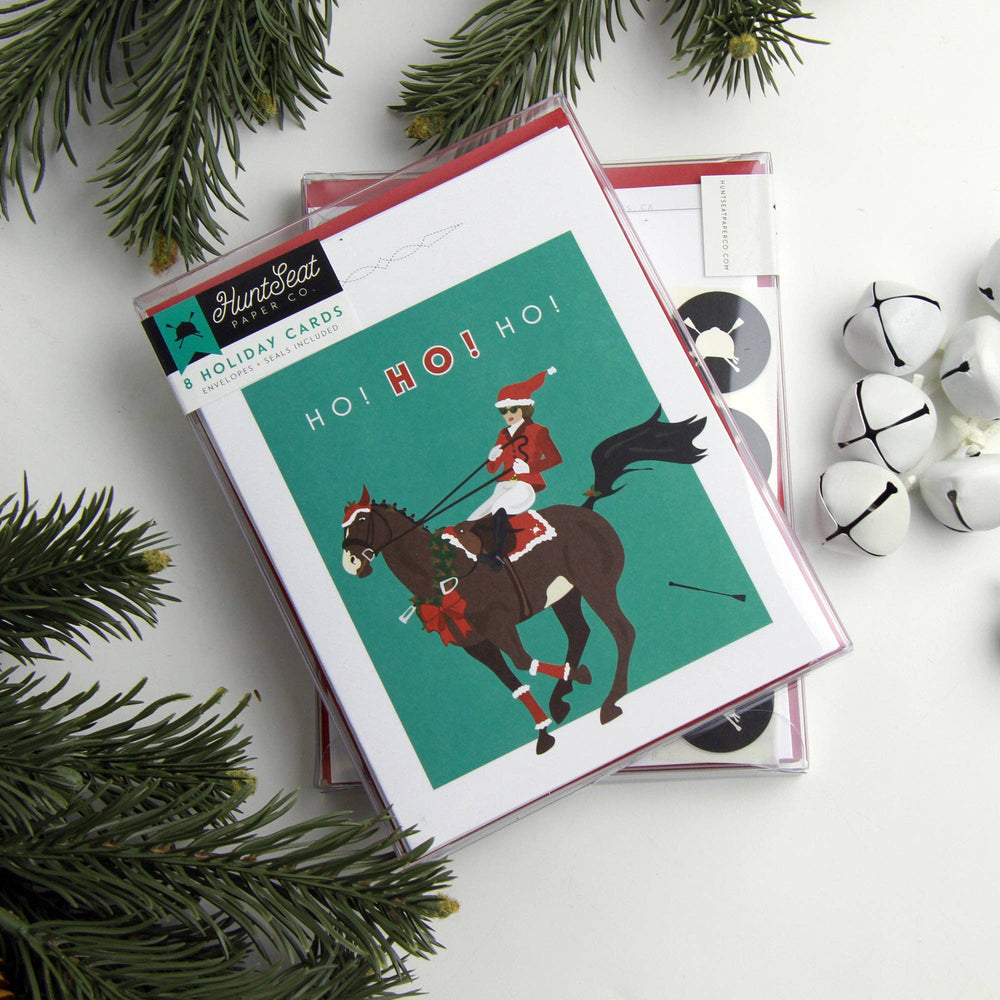 Ho! Ho! Ho! Equestrian Horse Christmas Card - Equine Exchange Tack Shop