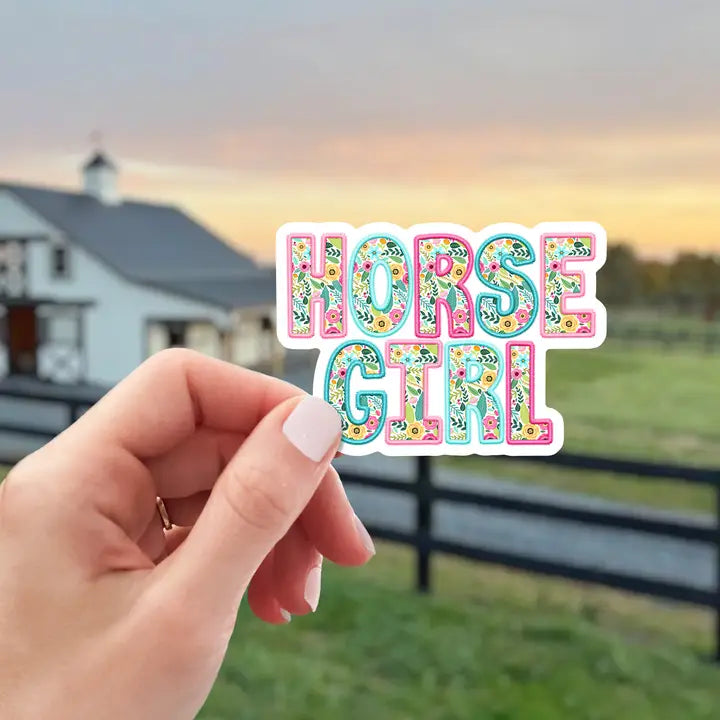 Horse Girl Glossy Waterproof Sticker - Equine Exchange Tack Shop
