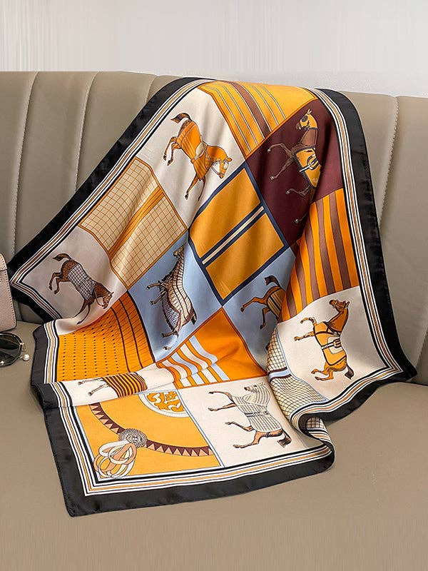 Animal Print Square Scarves and Hats - Equine Exchange Tack Shop