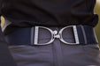 2" Elastic Belt - Navy w/Gunmetal Stirrup - Equine Exchange Tack Shop