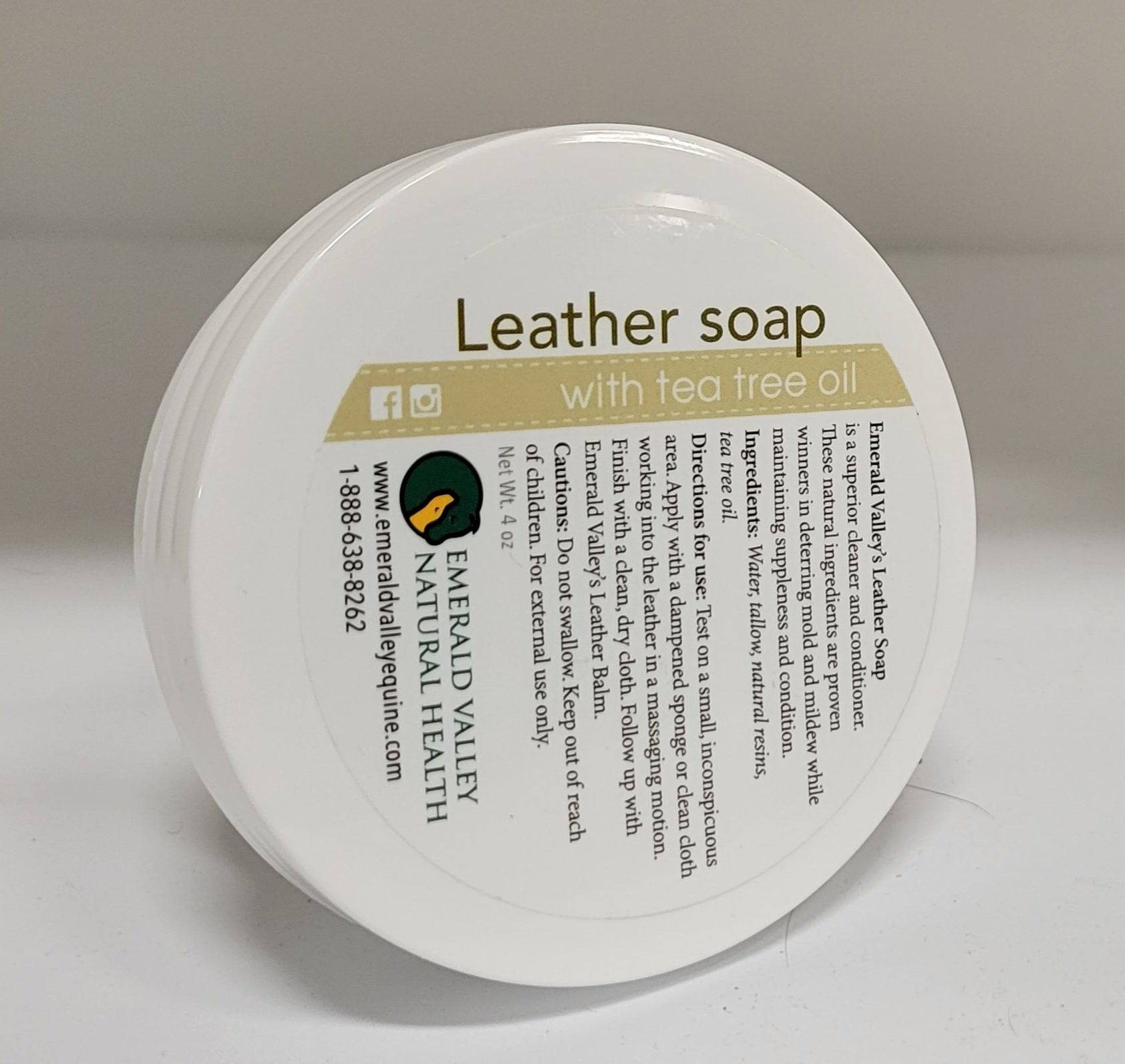 Emerald Valley Natural Health Leather Soap with Tea Tree Oil