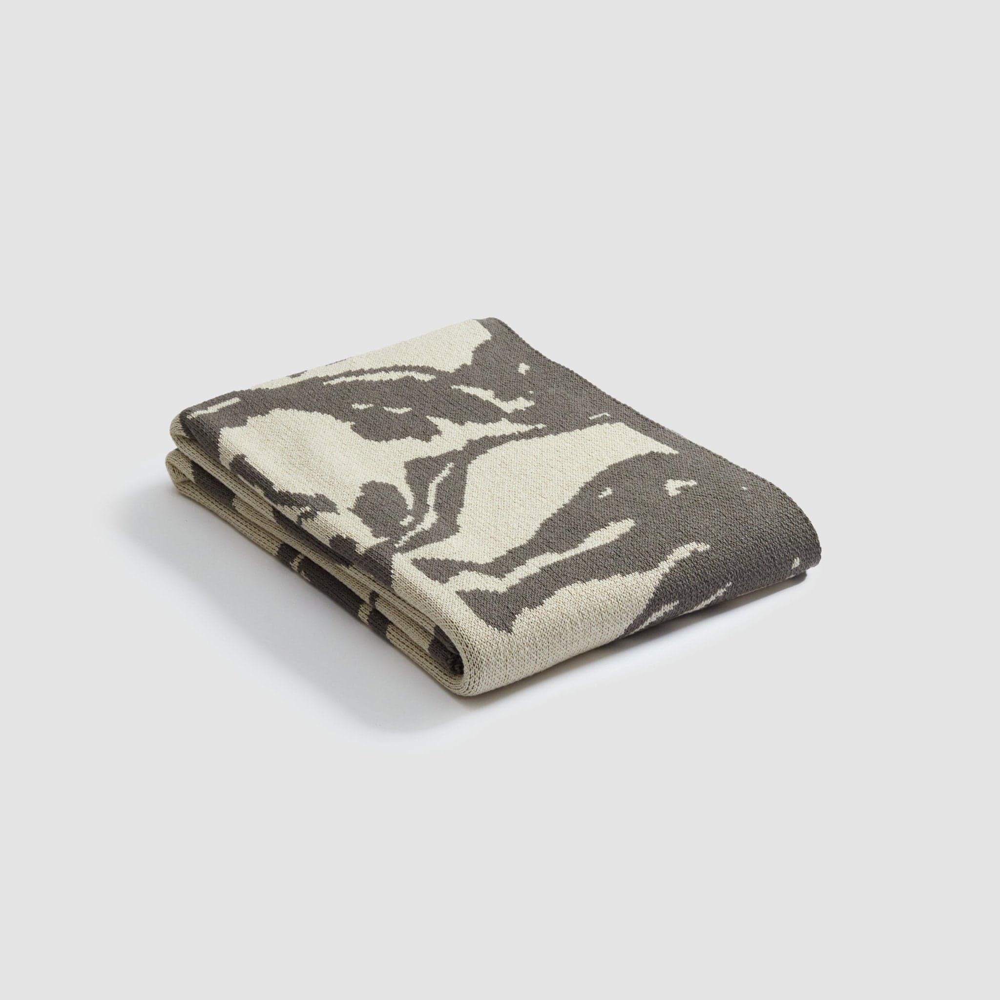 Cotton Sustainable Knit Throw Blanket - Equestrian Abstract Horse - Equine Exchange Tack Shop