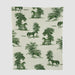 Cotton Sustainable Knit Throw Blanket - Equestrian Toile - Equine Exchange Tack Shop