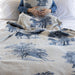 Cotton Sustainable Knit Throw Blanket - Equestrian Toile - Equine Exchange Tack Shop