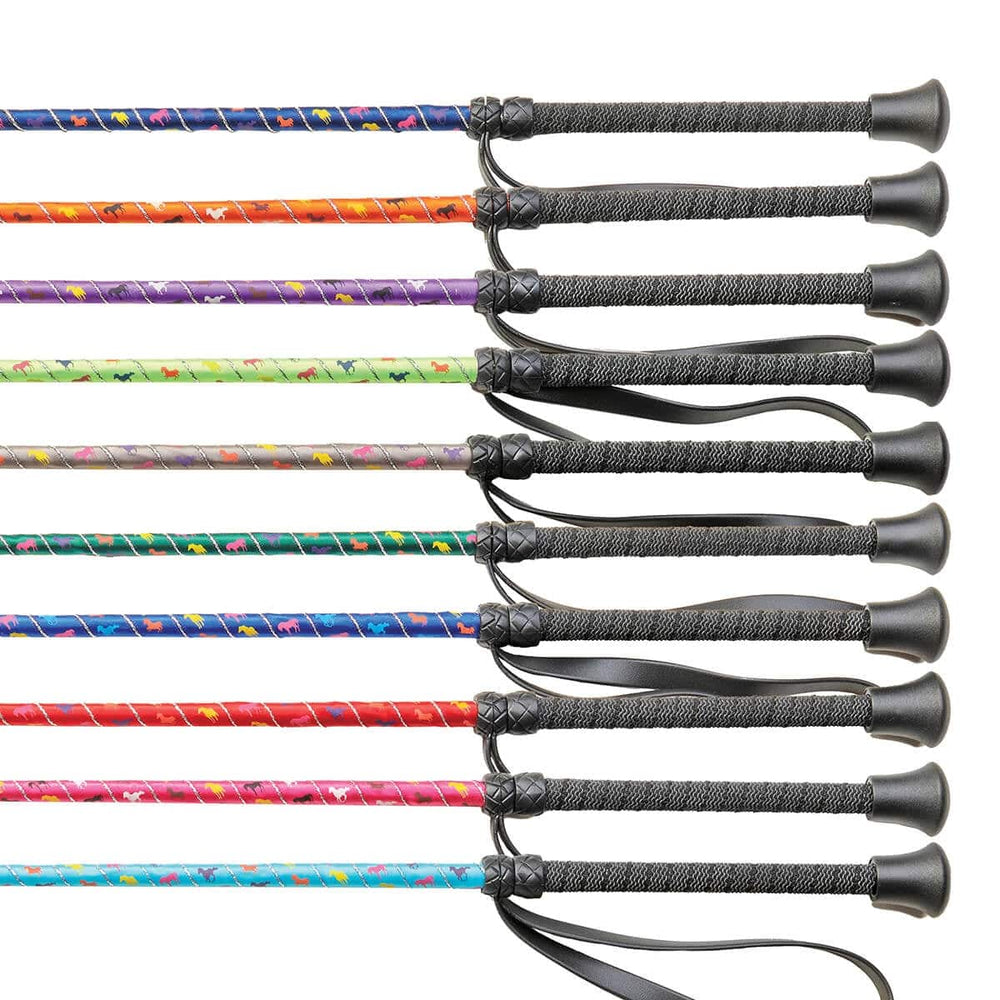 Equistar Horse Pattern Crop - Equine Exchange Tack Shop