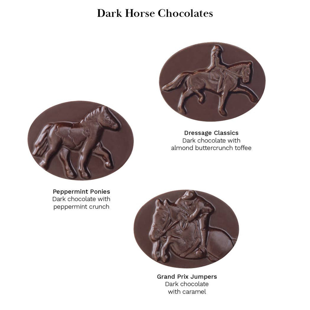 Dark Horse Chocolates English Asst. in Dark Chocolate 8 pcs - Equine Exchange Tack Shop
