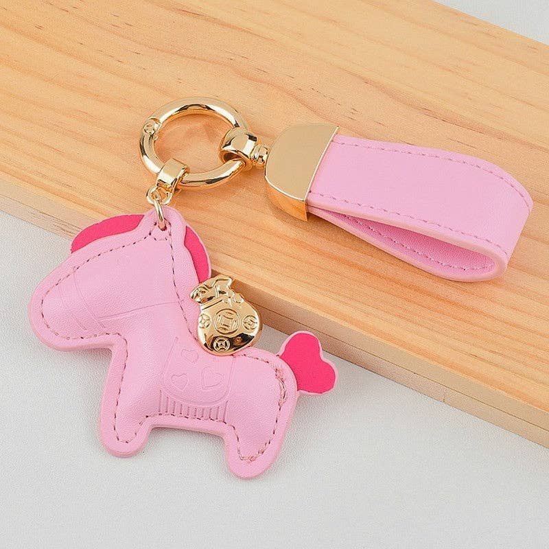 Cute Leather Pony Keychain Pendant - Equine Exchange Tack Shop