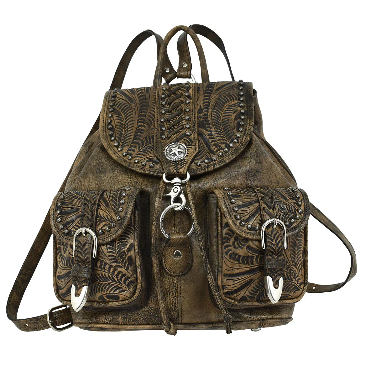 Retro Romance Classic Front-Pocket Drawstring Backpack  