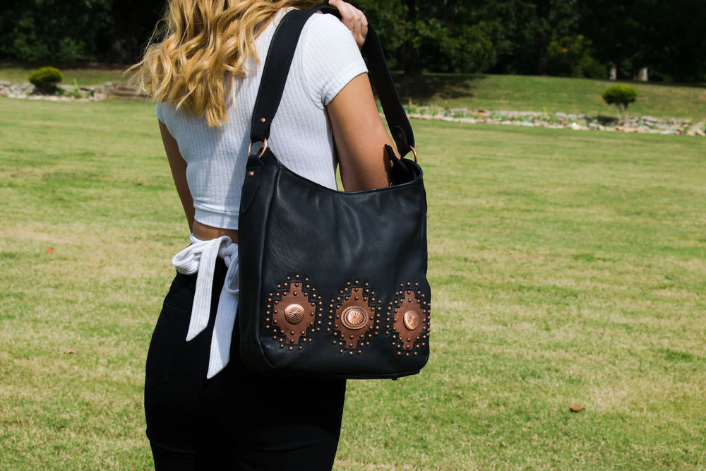 Midnight Copper Ultra Soft Zip‑Top Hobo Bag  