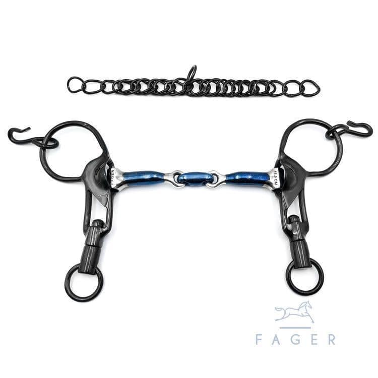 Fager Sabina Sweet Iron Black Double Jointed - Equine Exchange Tack Shop